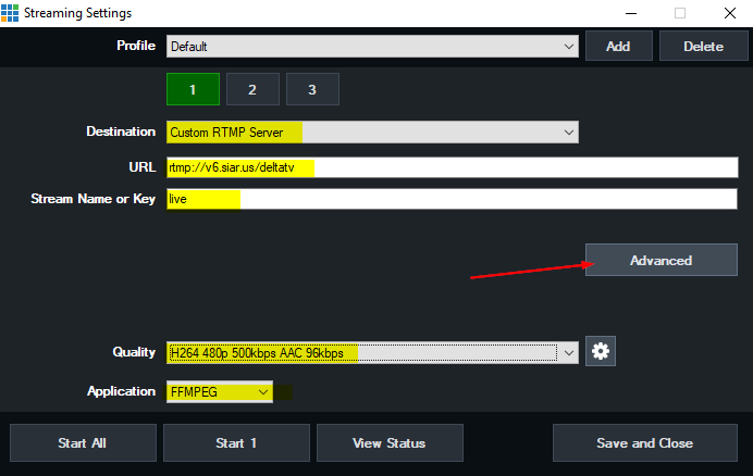 custom rtmp server